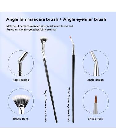 Eyeliner Brush Eyeliner Makeup Brush - Portable Mascara Brushes | Eye Makeup Tool Angled Eyeliner Brush Blending Brush Eyelash Stick Brush for Professionals - Buy Online on GoSupps.com