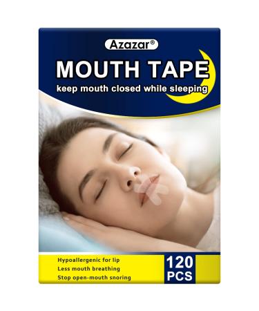 Azazar Mouth Tape for Sleeping 120 Pcs - Gentle Sleep Strips for Stop Mouth Breathing, Better Nose Breathing, Snore Stopper, Anti Snoring Devices Improve Sleep Quality