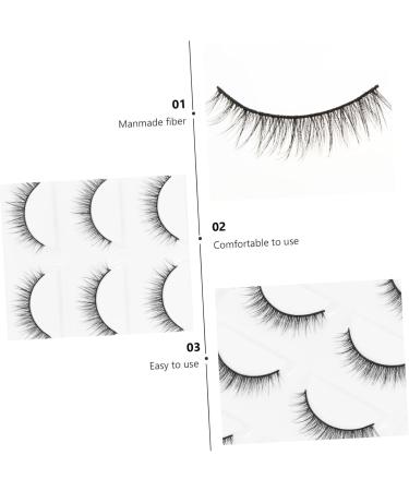 Beavorty 15 Pairs Short Eyelash Faux Dramatic Eyelashes reusable eyelashes artificial eyelashes Handmade Eyelashes Glue False Lashes False Eye Lashes cross Accessories artificial fiber 3d - Buy Online on GoSupps.com