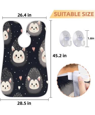 Animal Hedgehog Beard Bib Apron - Best Beard Hair Catcher for Men Perfect Father's Day & Christmas Gift with Suction Cups - Buy Online on GoSupps.com