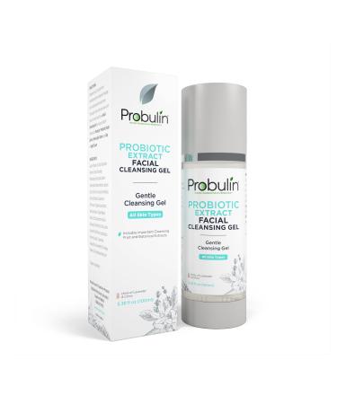 Probulin Probiotic Extract Facial Cleansing Gel - Exfoliates and Cleanses - 3.38 fl oz