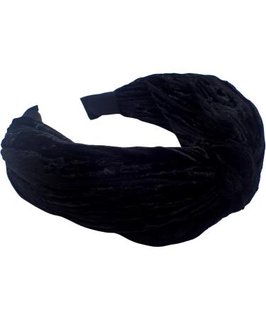 Topkids Accessories Wide Velvet Knot Alice Bands Adult Women Hair Accessories for Women Hair Bands for Women Thick Headband Womens Headbands Head Bands Adult Women Wide Headbands (Black) Black 1 - Buy Online on GoSupps.com