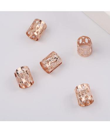 Rose Gold Loc Jewelry Set - 25Pcs Hair Accessories for Women with Metal Clips - Style 16 - Buy Online on GoSupps.com