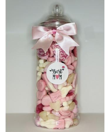 Best Mum Filled Pink Pick N Mix Gummy Sweet Victorian Jar Gift Present 970ml - Buy Online on GoSupps.com