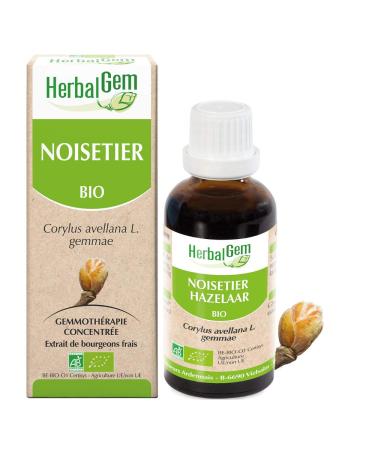 HERBALGEM - Mother Macerate - Organic Hazel - Food Supplement Gemmotherapy Concentrated - Fresh Bud Extract - For Airways - Vegan - 30 ml