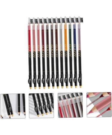 FRCOLOR 12pcs Lip Liner Eyeliner Black Waterproof Eyeliner Eyebrow Pencil Waterproof Makeup Supplies Lips - Buy Online on GoSupps.com
