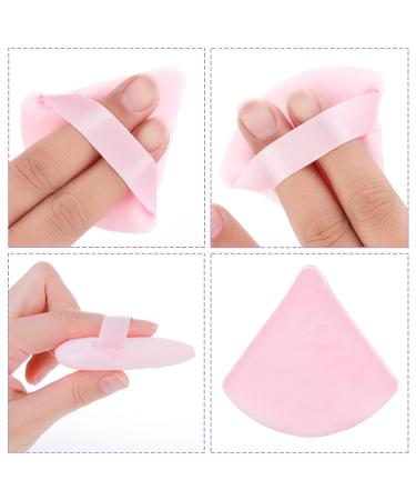 Molain 2 Pieces Triangle Velvet Powder Puff Set for Face & Body Makeup - Nude&Pink - Buy Online on GoSupps.com