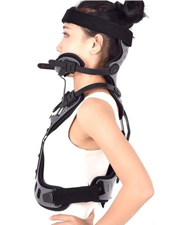 NCLCPVO Adjustable Neck Thoracic Orthosis - Head & Neck Breast Brace for Fracture Support | Unisex Halo Brace - Black 501 - Buy Online on GoSupps.com