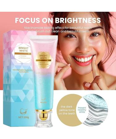 Easilyous Bright White Toothpaste - Whitening Fresh Breath & Healthy Teeth with Niacinamide & Nicotinamide Formula - 3 Varieties for Complete Oral Care (1) - Buy Online on GoSupps.com