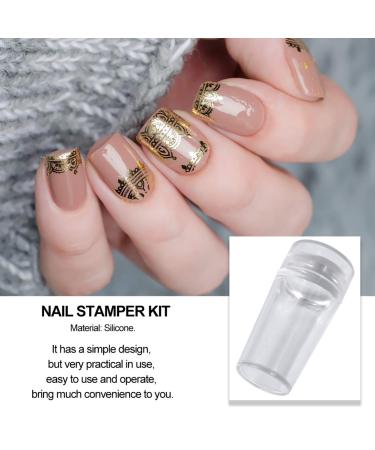 4-Piece Transparent Handle & Lid Silicone Seal Nail Stampers | DIY Nail Art Printer Tool | Manicure Kits for Kids & Adults - Buy Online on GoSupps.com