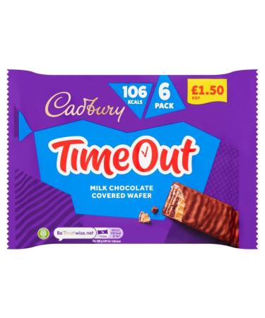 Cadbury Cadbury Timeout Milk Chocolate Covered Wafers (6 Packs of 13)