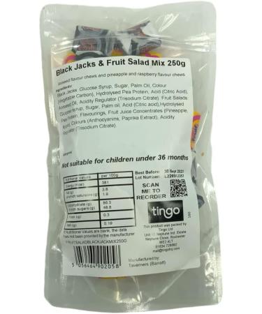 Fruit Salad and Black Jacks Chews 250 gram bag (1/4 kilo) - Buy Online on GoSupps.com