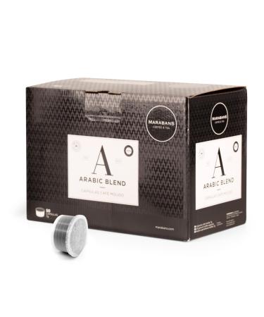 Marabans espresso coffee capsules 50 capsules of 7 grams of ground coffee 100% natural roast. Coffee with a medium body light acidity notes of almond and chocolate.
