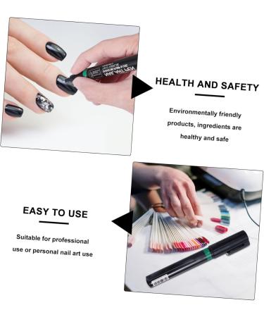Housoutil 1pc Diy Nail Polish Pen Nail Gel Polish Nail Art Diy Tool Manicure Tool Manicure Drawing Pen T Tool Unique Manicure Pen Manicure Painting Pen Nail Drawing Tool Paint Pen Liquid 3d 12X1.2cm Green - Buy Online on GoSupps.com