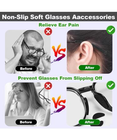 Buy SWIRLCOLOR D-Shape Glasses Nose Pads (24 Pairs) & Elastic Knit Bracket Covers (4 Pcs) - Perfect Accessories for Sunglasses & Reading Glasses - International Shipping Available - Buy Online on GoSupps.com