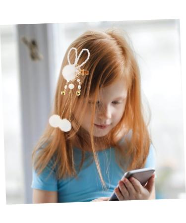 FRCOLOR 5 Pairs Bunny Hairpin Hair Clips for Babies Girls Barrettes for Hair Easter Hair Decoration Plush Ball Hair Barrettes Baby Decor Girls Hairpin Hair Pin Metal Rabbit Ponytail Child - Buy Online on GoSupps.com