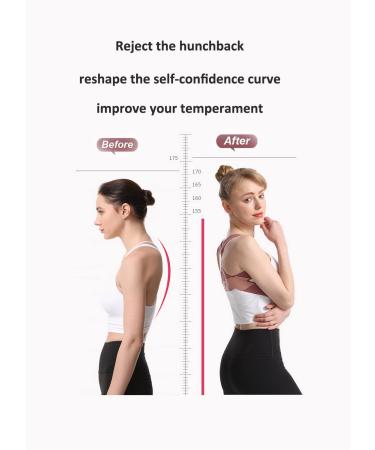 Back Brace for Women - Posture Corrector for Pain Relief | Comfortable Adjustable Under Clothes | Large Size L (145-190LB) - Pink - Buy Online on GoSupps.com