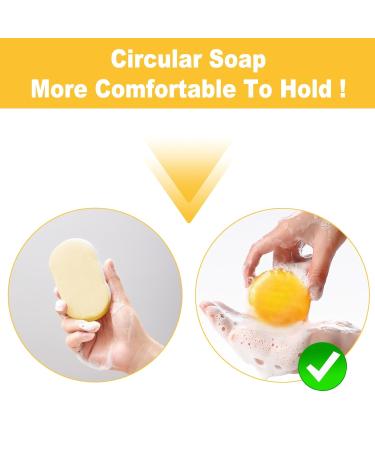 Kojic Acid Soap Bars 200g - Vitamin C E Retinol & Collagen | 2 Pack Turmeric Bath Soap for Men & Women - Foaming Net Included - Buy Online on GoSupps.com
