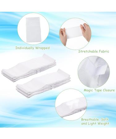 300 Pieces Disposable Spa Facial Headbands | White Stretch Non Woven Head Wraps for Women | Elastic Skincare Hair Bands | Soft Skin Care Accessories for Makeup Salons - Buy Online on GoSupps.com