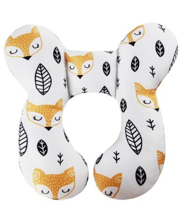 Baby Travel Pillow KAKIBLIN Baby Neck Pillow baby head support for car seat Pushchair baby neck support Yellow Fox