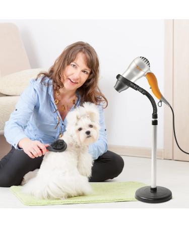 Adjustable Hair Dryer Holder Stand | 360 Rotating Blow Dryer Bracket for Bathroom & Vanity | Heavy Base Removable Design - Buy Online on GoSupps.com