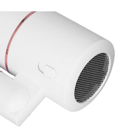 Hair Dryer Foldable Negative Ion Three Speed Desktop Hair Dryer Household Appliances Foldable Hair Dryer Travel Portable Travel Hairdryer White(White) - Buy Online on GoSupps.com