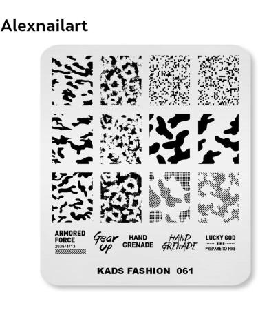 Camouflage Cow Texture Alphabet Stamping Plate for DIY Nail Art | FA061 - Buy Online on GoSupps.com