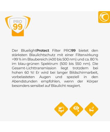 Prism Pro99 Blue Light Filter Clip-On Glasses | 99% Light Protection for Work PC & TV | Reduce Eye Strain & Sleep Better | Unisex Design - Buy Online on GoSupps.com
