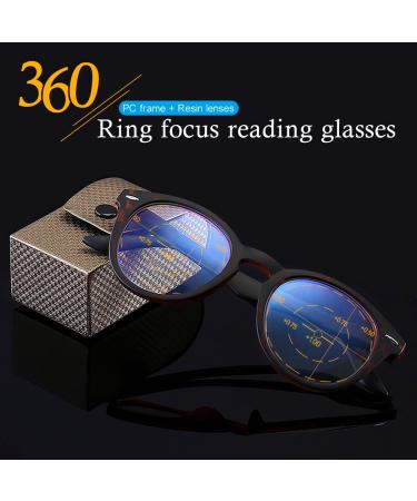 MIRYEA 360 Multifocal Progressive Reading Glasses - Blue Light Blocking Eyewear for Men & Women - Lightweight Presbyopic Glasses - No Blind Zone - Tortie 1.5x - Buy Online on GoSupps.com