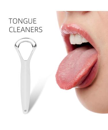 FRCOLOR Stainless Steel Tongue Scrapers - 2pcs Set for Adults & Kids | Professional Bad Breath Reduction & Oral Hygiene - Buy Online on GoSupps.com