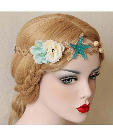 Stunning Beach Shell Forehead Headband for Brides | Beautiful Bridal Hair Accessories - Buy Online on GoSupps.com