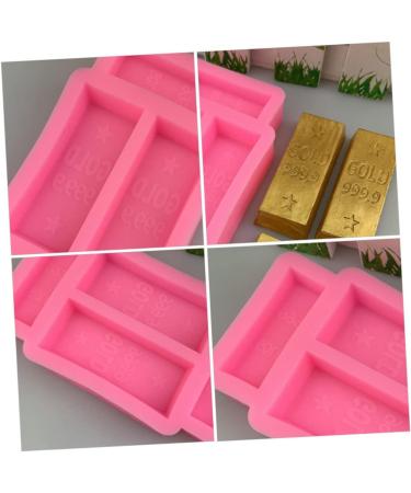 NUOBESTY 6 Pcs Gold Brick Silicone Mold Molder Mold for Chocolate Gold Brick Mold Mold Epoxy Silicone Molds Gold Brick Baking Mold Silicone Chocolate Mold Candy Mould Soap Pinkx3pcs 9.3X5.1CMx3pcs - Buy Online on GoSupps.com
