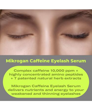 MIKROGAN CAFFEINE Eyelashes & Eyebrows Growth Serum | Boost Length & Volume | International Shipping - Buy Online on GoSupps.com
