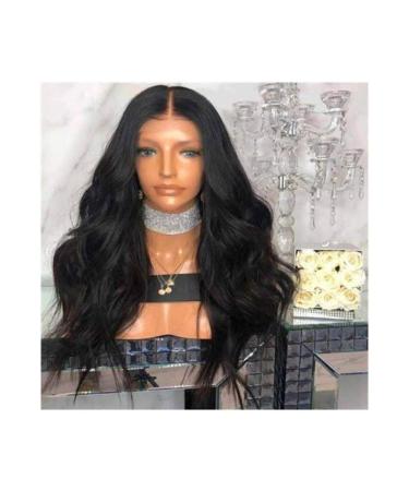 BGHJUE Black Wig Loose Curly Lace Front Wig Long Synthetic Full Wigs For Women Daily Dress (Color : Black)-Black