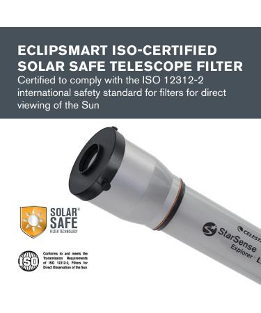 Celestron EclipSmart Safe Solar Eclipse Telescope Filters | ISO 12312-2 Compliant | Works with 80mm Telescopes | Observe Solar Eclipses and Sunspots | Natural Orange Tint - Buy Online on GoSupps.com