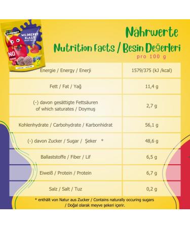RAWBERRY Kids Wild Fruit Balls - No Added Sugar Gluten Free & Vegan Snack | 8 x 50g Wild Berry - Healthy International Shipping - Buy Online on GoSupps.com