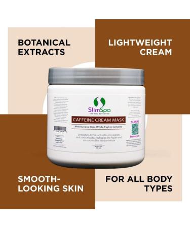 Caffeine Cream Mask 16 oz Firming and Tightening Face and Body Mask Professional Spa Formula with Caffeine and Natural Extracts to Reduce Puffiness Smooth and Revitalize Skin - Buy Online on GoSupps.com