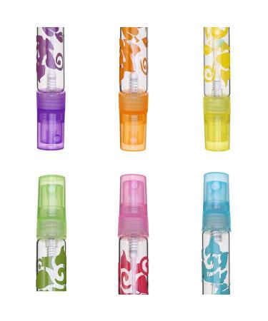 Frcolor 6pcs Refillable 10ml Perfume Atomizer Bottles for Travel - Empty Cosmetic Sprayers in Green Pink Purple Blue Orange Yellow - Buy Online on GoSupps.com