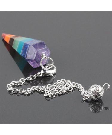 Reiki Energy Healing Crystal Point Dowsing Pendulum Dowser With 7 Chakra Type - Buy Online on GoSupps.com
