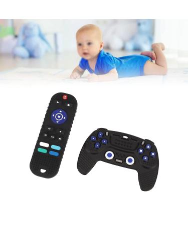 Safe Silicone Teething Toy - Baby Teether in Remote Control Shape for Educational Chew Sensory - Black - Buy Online on GoSupps.com