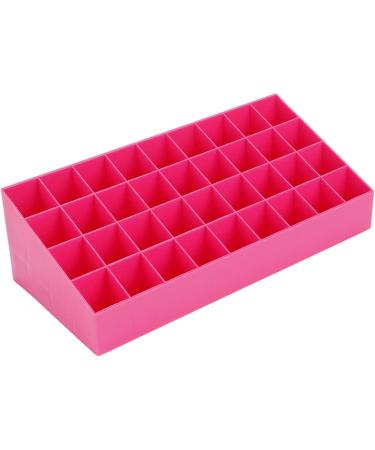 36-Grids Pink Lipstick Rack Container | Makeup Storage Box for Desktop | Optimized Lipstick Organizer - Buy Online on GoSupps.com
