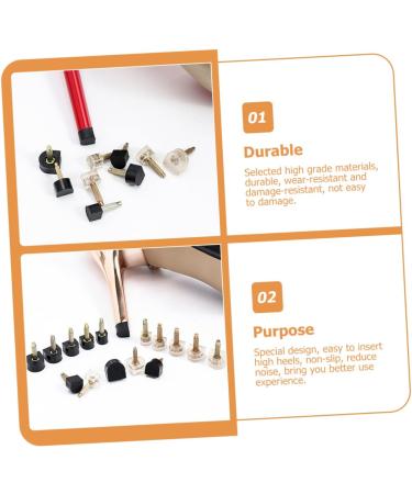 TENDYCOCO High Heels Replacement Tips - 30 Pairs TPU Anti-Skid Studs for Women - Mute Shoe Spikes (Black - Buy Online on GoSupps.com