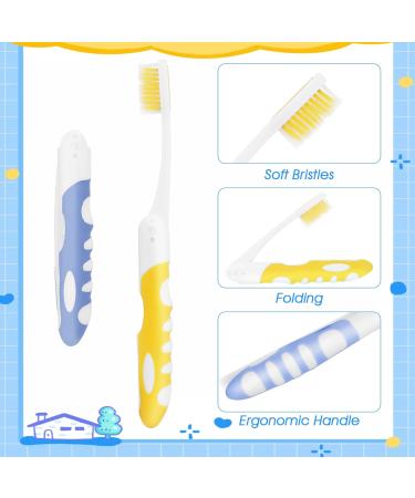 Buy Ouligay 2-Piece Folding Travel Toothbrush Set - Portable & Compact Ideal for Camping & Hiking - Buy Online on GoSupps.com