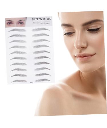 Beavorty Skull Stationary 2pcs 3d Eyebrow Stickers Waterproof Suit Eyebrows Shape Sticker False 4d Shaper Eyebrow Trimming