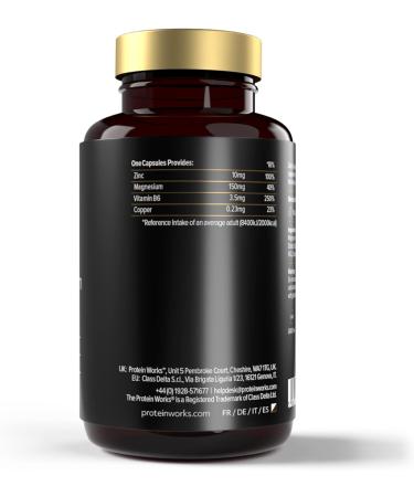 Protein Works - Zinc & Magnesium Supplement Tablets |Added Vitamin B6 | Combats Tiredness & Fatigue | Sports Recovery & Aids Sleep | 90 Tablets - Buy Online on GoSupps.com