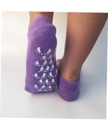 minkissy Socks for Heels Soft and Smooth Skin Socks and Gloves Cracked Skin Gloves Jojoba Oils Moisturizing Socks Dry Skin Gloves Plantar Silicone Heel Sock Women Care Gel Purple - Buy Online on GoSupps.com