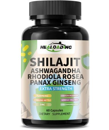 Himalayan Shilajit Capsules:Purified Himalayan Shilajit Extract - Natural Energy & Stamina Support-Vegan Non-GMO Ancient Fulvic Acid & Humic Acid Natural 60 Capsules - Buy Online on GoSupps.com
