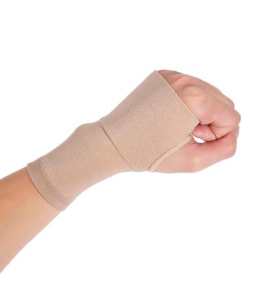 Compression Wrist Sleeves (1pc) Medical Compression for Carpal Tunnel and Wrist Pain Relief Promotes Improved Circulation and Reduce Inflammation and Pain HSZ003B (Medium Skin) Medium Skin