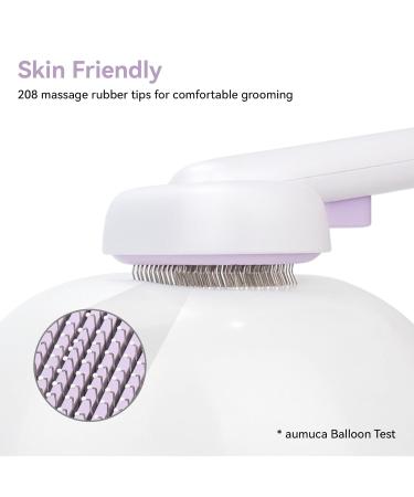 Self-Cleaning Cat Brush for Short & Long Hair - Aumuca Fur Brush Removes Mats & Loose Hair (Violet) - Buy Online on GoSupps.com