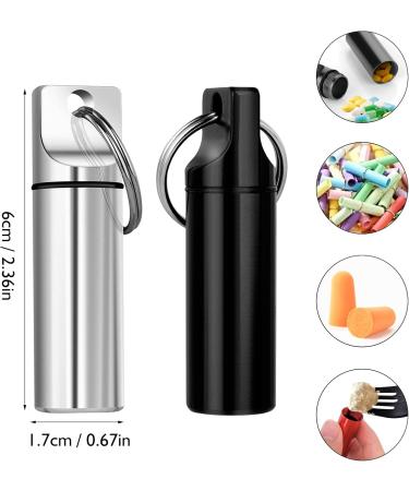 Portable Aster 4-Piece Metal Pill Box | Waterproof Aluminum Tablet Holder for Travel | Airtight Keychain Storage - Buy Online on GoSupps.com